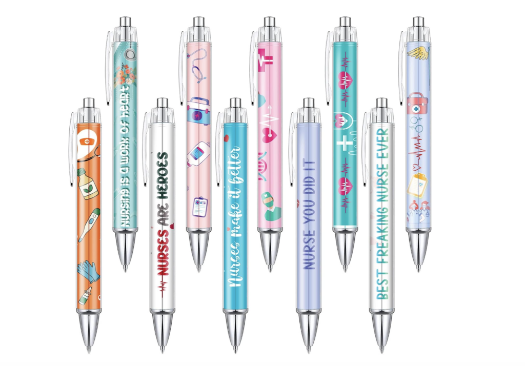 nurse appreciation pens, gift ideas for nurses 